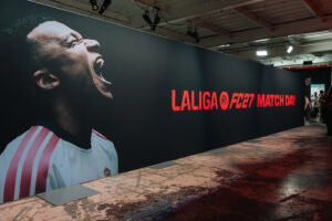 LALIGA FC 27 Matchday mural featuring Marcelo at ZeroSpace in Brooklyn