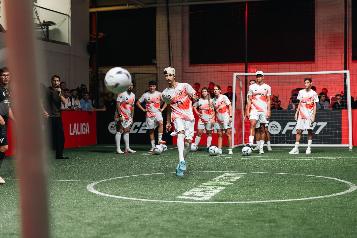 Football legends and creators line up on the pitch at LALIGA FC 27 Matchday in Brooklyn